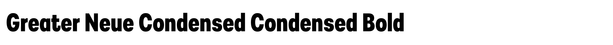 Greater Neue Condensed Condensed Bold image